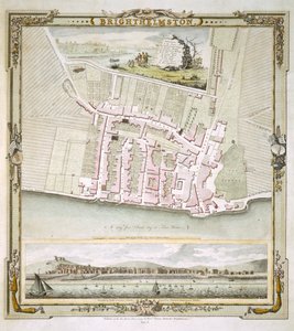 Mapa de Brighton por Thomas Yeakell y William Gardner, grabado por Whitchurch, 1779